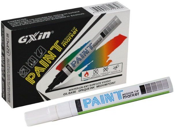 Маркер краска на масляной основе G-862A, белый - фото